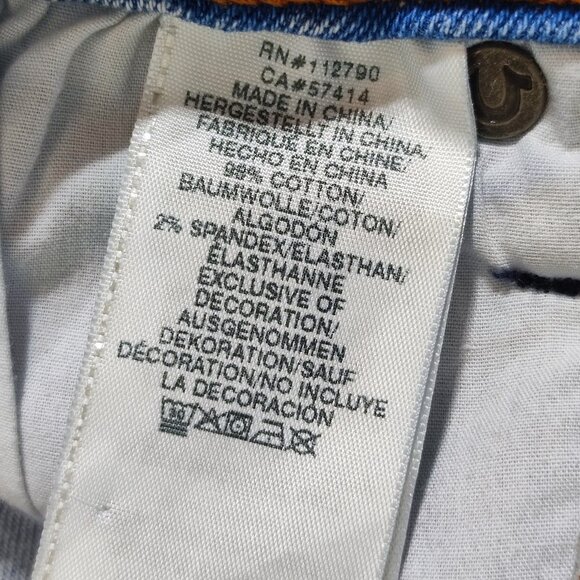 True Religion jeans men's siz 36 hard washed blue Rocco Renegade  relaxed skinny - Picture 7 of 15